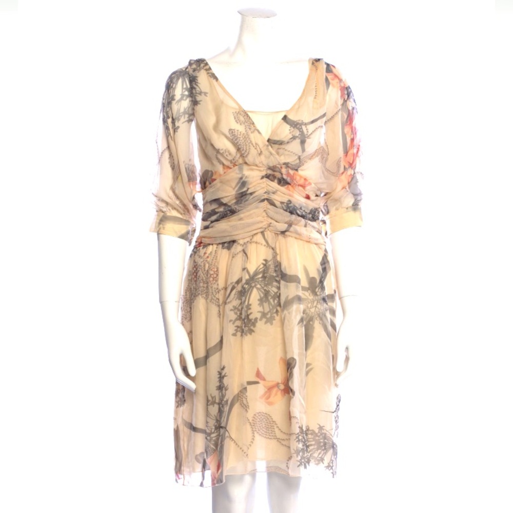 Blumarine faerie garden silk dress - size 8, NWOT